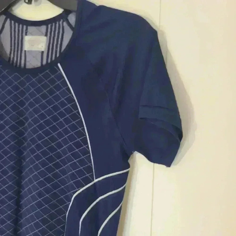 Athleta Finish Fast Line Tee Active Run Gym Sports ruched Top Size Medium - Picture 5 of 9